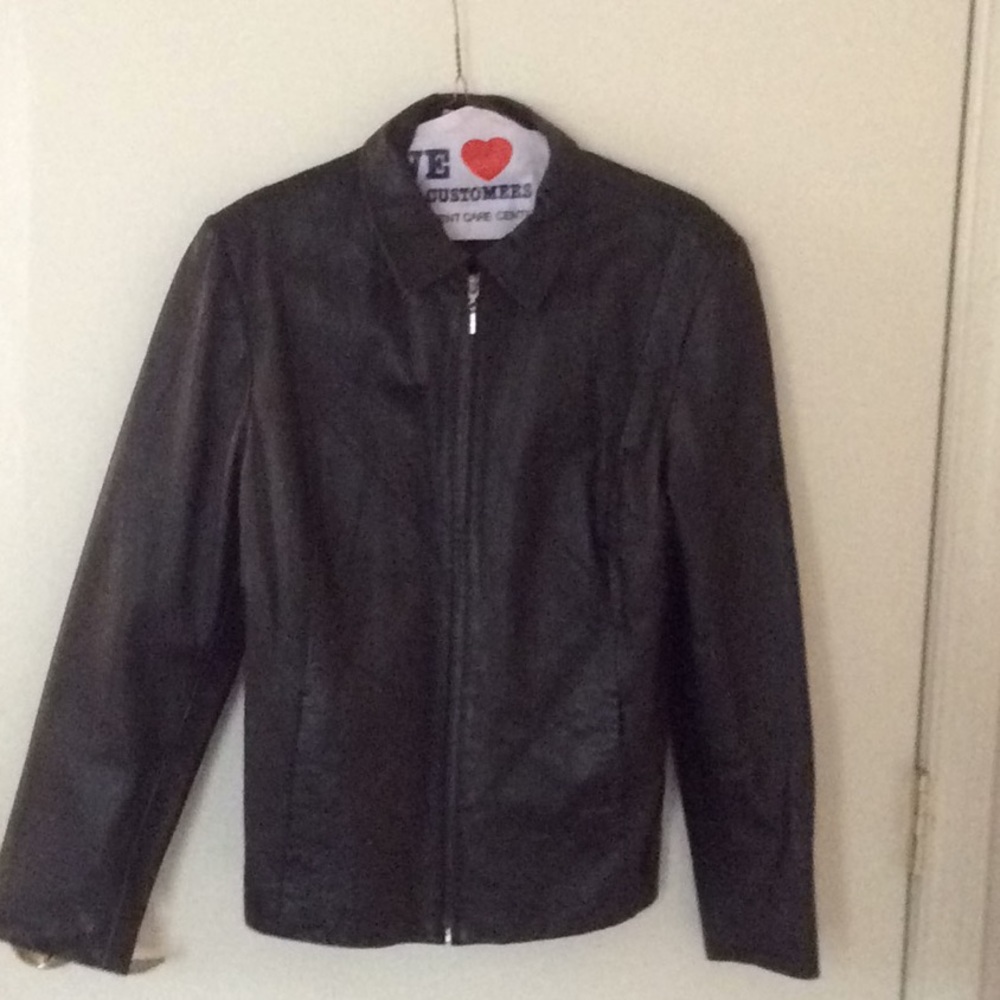 Leather jacket.